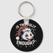 Is dit grappig genoeg? kerst-opossum sarcastisch sleutelhanger (Voorkant)