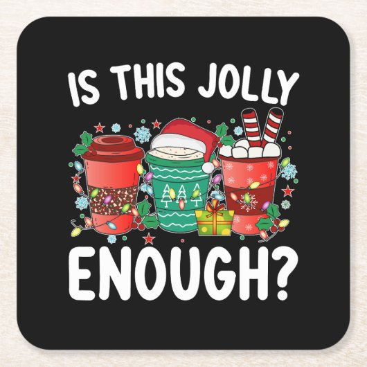 Is Dit Grappig genoeg Kerstman Kerstmis Kartonnen Onderzetters (Voorkant)