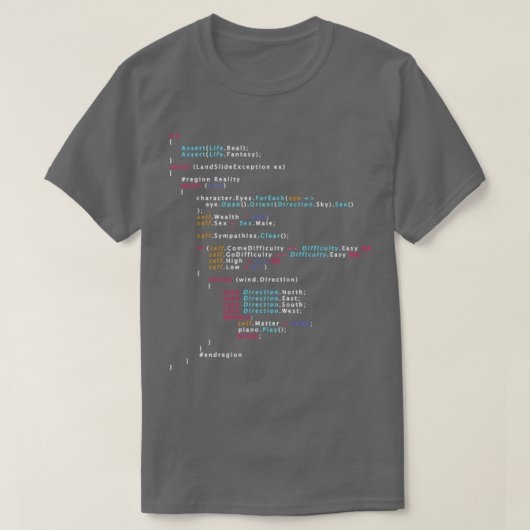Is dit het echte de Codeprogrammeerkleurenpostje v T-shirt (Design voorkant)