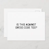 Is dit ook tegen de kledingcode? briefkaart (Voorkant / Achterkant)