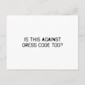 Is dit ook tegen de kledingcode? briefkaart (Voorkant)