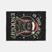 Is dit vrolijk genoeg grappig zwarte kat kerstboom fleece deken (Voorkant (Horizontaal))
