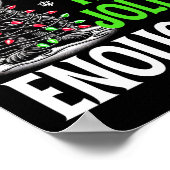 Is dit vrolijk genoeg grappig zwarte kat kerstboom poster (Hoek)