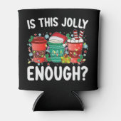 Is dit vrolijk genoeg grappige kerstman blikjeskoeler (Voorkant)