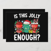 Is dit vrolijk genoeg grappige kerstman kaart (Voorkant / Achterkant)