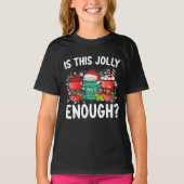 Is dit vrolijk genoeg grappige kerstman t-shirt (Voorkant)