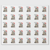 Is dit vrolijk genoeg Grumpy Cat kerstverlichting Cadeaupapier (Vlak)