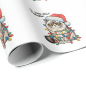 Is dit vrolijk genoeg Grumpy Cat kerstverlichting Cadeaupapier (Rol Hoek)