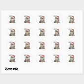 Is dit vrolijk genoeg Grumpy Cat kerstverlichting Ronde Sticker (Vel)