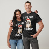 Is dit vrolijk genoeg kerst kat grappig kerstmuts t-shirt (Unisex)