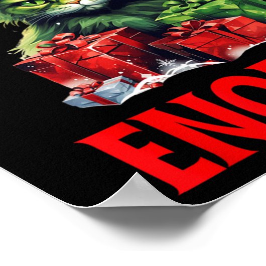 Is dit vrolijk genoeg kerst kat kerst lelijk xma poster (Hoek)