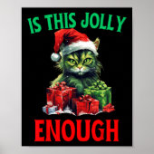 Is dit vrolijk genoeg kerst kat kerst lelijk xma poster (Voorkant)