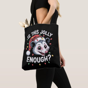 Is Dit Vrolijk Genoeg? Kerstboombuidelrat Sarcasme Tote Bag