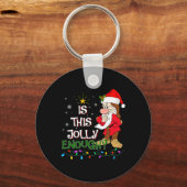 Is dit vrolijk genoeg Noel Grumpy Elf Pyjama Vroli Sleutelhanger (Voorkant)