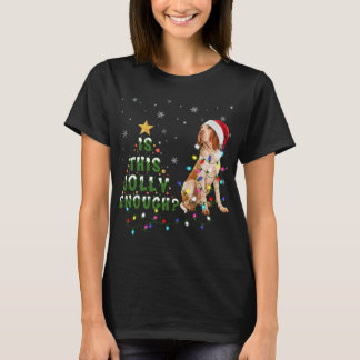 Is dit vrolijk genoeg Santa Bracco Italiano licht  T-shirt