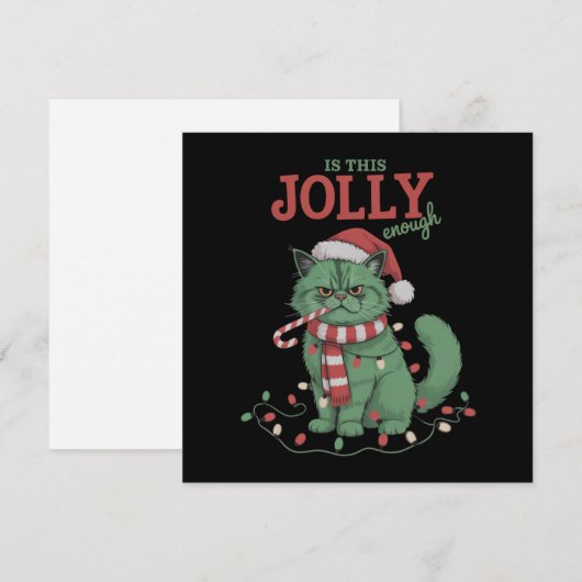 Is dit vrolijk genoeg Schattige Katten Kerstfeest  Feestdagenkaart (Voorkant / Achterkant)