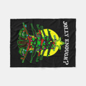 Is dit vrolijk genoeg - wapens kerstboom handvuurw fleece deken (Voorkant (Horizontaal))