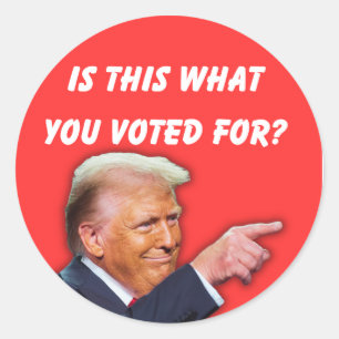Is dit waar je voor gestemd hebt? ronde sticker