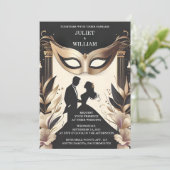 Is Dress Code Prom kostuum Masquerade Bal Bruiloft Kaart (Staand voorkant)