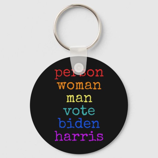 Is Dumb Person Woman Man Stem Biden Harris Distres Sleutelhanger (Voorkant)