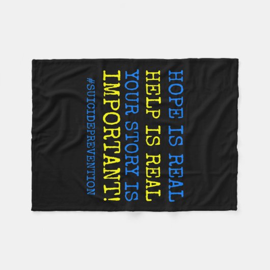 Is echte zelfmoordpreventie - fleece deken (Voorkant (Horizontaal))