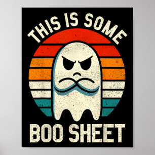 Is Een Boe Blad Retro Halloween Geest Voor Mannen Poster