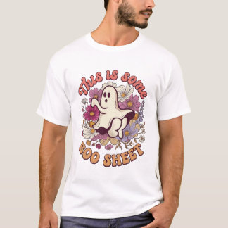 Is Een Boo Vel Geest Retro Bloemen_1 T-shirt
