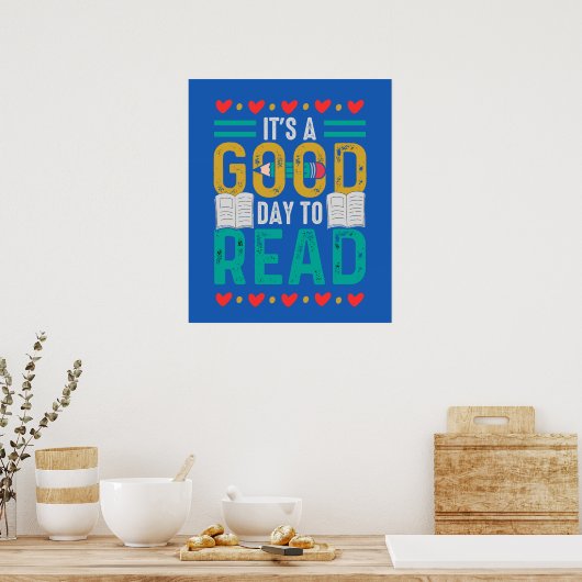 Is een goede dag om te lezen poster (Keuken)