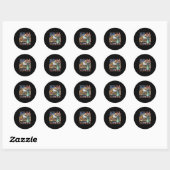 Is een kilometer grappig 4 juli grondlegger  ronde sticker (Vel)