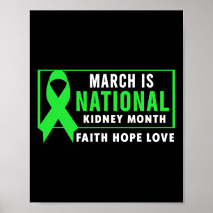 is een nationale maand ter kennis van nierziekten poster
