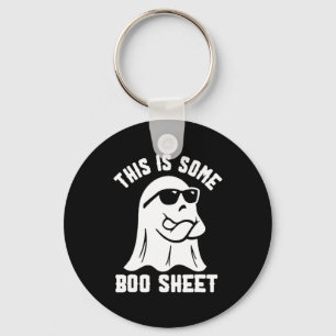Is een of ander boekenblad Halloween Ghost Funny C Sleutelhanger