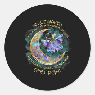 Is een reis - fibromyalgie bewustzijn ronde sticker
