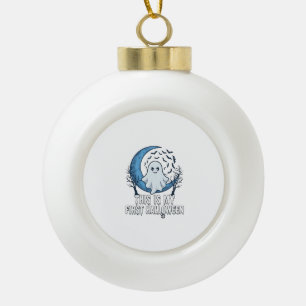 Is Eerste Halloween Geest Halve Maan Vleermuizen_1 Keramische Bal Ornament