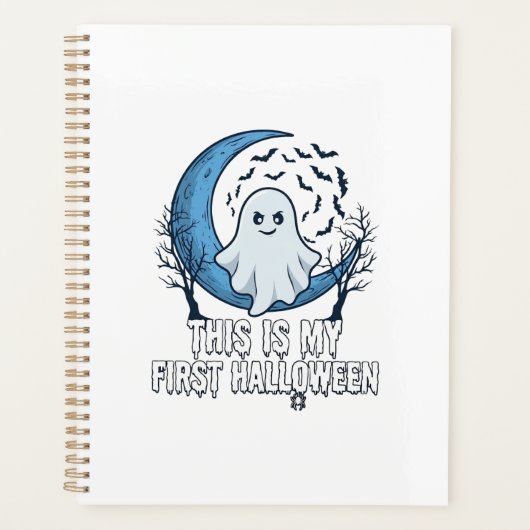 Is Eerste Halloween Geest Halve Maan Vleermuizen_1 Planner (Voorkant)
