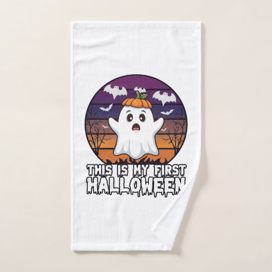 Is Eerste Halloween Geest Pompoen Hoed Vleermuizen Handdoek (Handdoek)