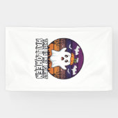 Is Eerste Halloween Geest Pompoen Hoed Vleermuizen Spandoek (Horizontaal)