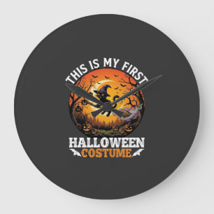 Is Eerste Halloween Kostuum Zwarte Kat Bezem_1 Grote Klok
