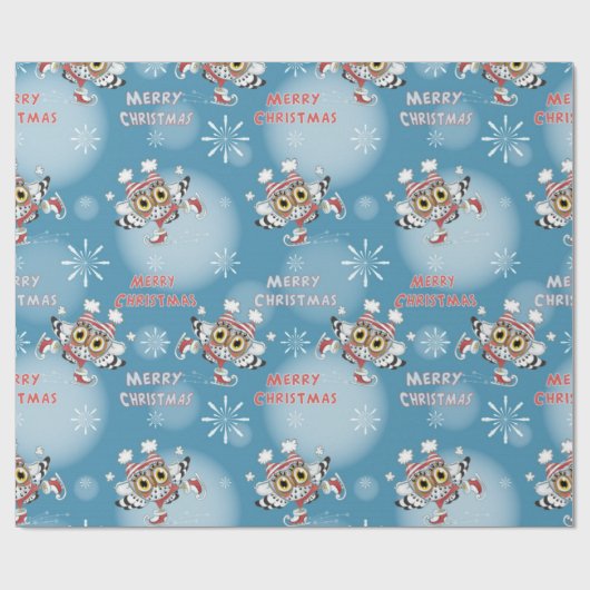 Is eigenaar van Ice Skating Kerstpattern Cadeaupapier (Vlak)