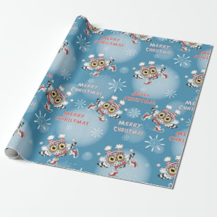 Is eigenaar van Ice Skating Kerstpattern Cadeaupapier