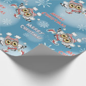 Is eigenaar van Ice Skating Kerstpattern Cadeaupapier (Hoek)