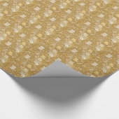 Is eigenaar van paisleypatroongoud cadeaupapier (Hoek)