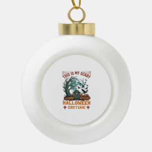 Is Eng Halloween Kostuum Grafsteen Pompoenen Maan Keramische Bal Ornament
