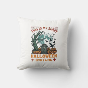 Is Eng Halloween Kostuum Grafsteen Pompoenen Maan Kussen