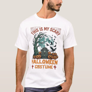 Is Eng Halloween Kostuum Grafsteen Pompoenen Maan T-shirt