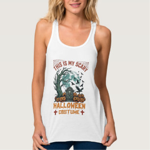 Is Eng Halloween Kostuum Grafsteen Pompoenen Maan Tanktop