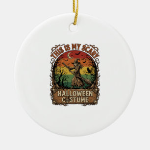 Is Eng Halloween Kostuum Heks Bezem Kat Keramisch Ornament