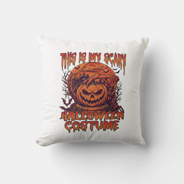 Is Eng Halloween Kostuum Pompoen Spin Bat_1 Kussen (Voorkant)