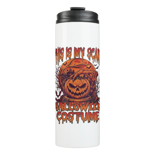 Is Eng Halloween Kostuum Pompoen Spin Bat_1 Thermosbeker (Voorkant)