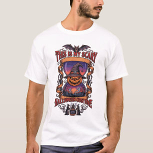 Is Eng Halloween Kostuum Pompoen Zandloper Vleermu T-shirt