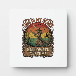 Is enge Halloween kostuum heks bezem kat Fotoplaat